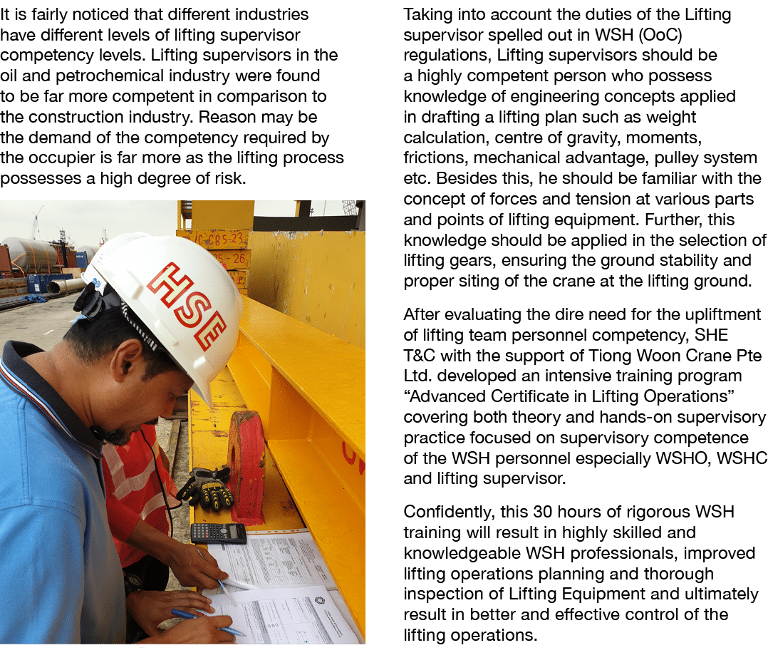 It is fairly noticed that different industries have different levels of lifting supervisor competency levels. Lifting...