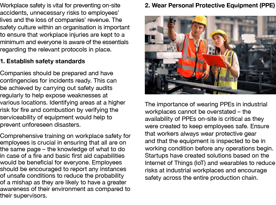 Workplace safety is vital for preventing on site accidents, unnecessary risks to employees’ lives and the loss of com...