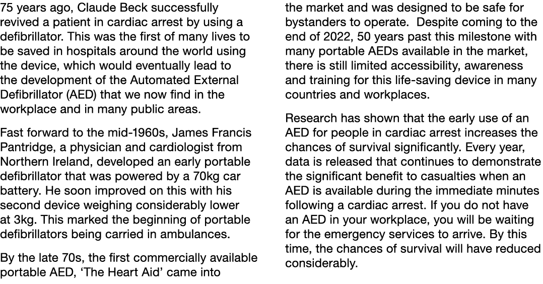 75 years ago, Claude Beck successfully revived a patient in cardiac arrest by using a defibrillator. This was the fir...