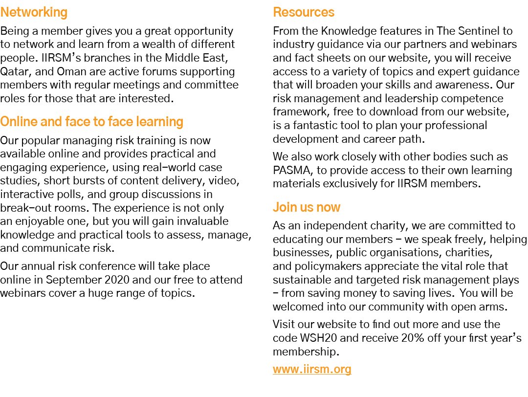 Networking Being a member gives you a great opportunity to network and learn from a wealth of different people  IIRSM   