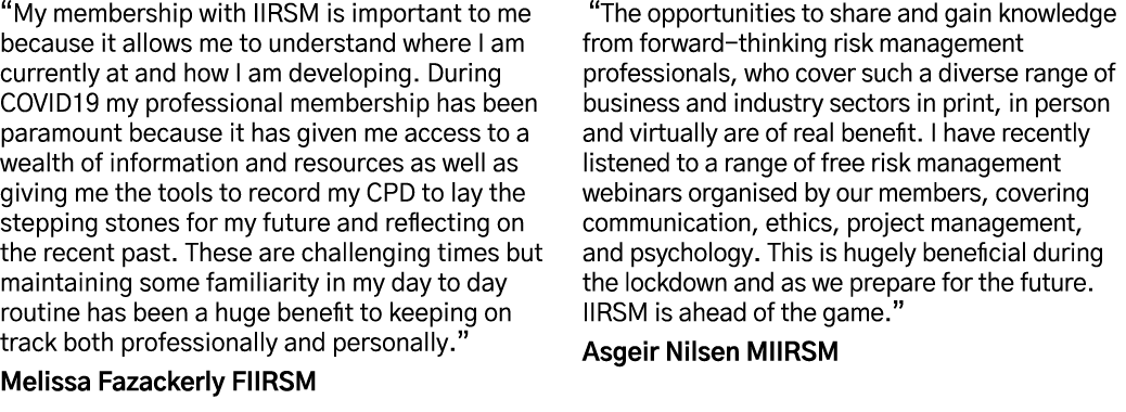  My membership with IIRSM is important to me because it allows me to understand where I am currently at and how I am    