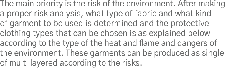 The main priority is the risk of the environment  After making a proper risk analysis, what type of fabric and what k   
