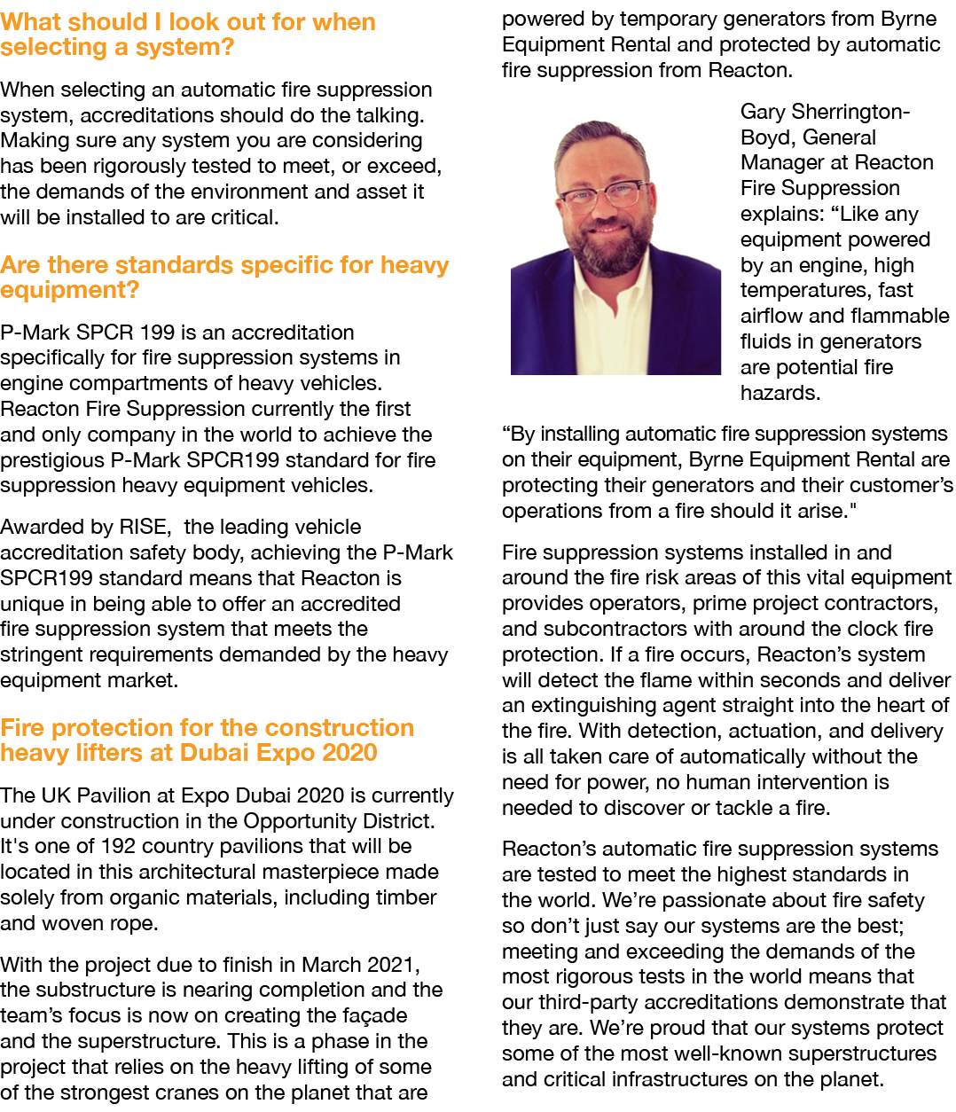 What should I look out for when selecting a system  When selecting an automatic fire suppression system, accreditatio   