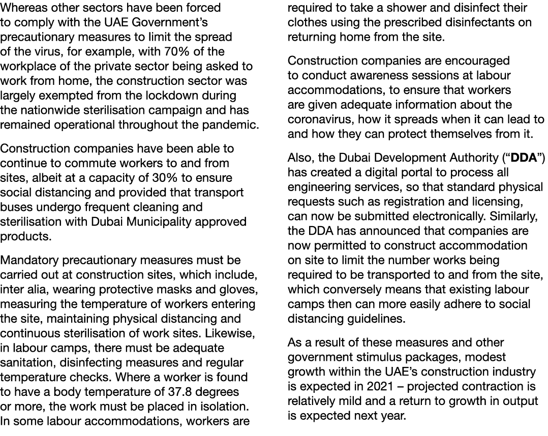Whereas other sectors have been forced to comply with the UAE Government s precautionary measures to limit the spread   