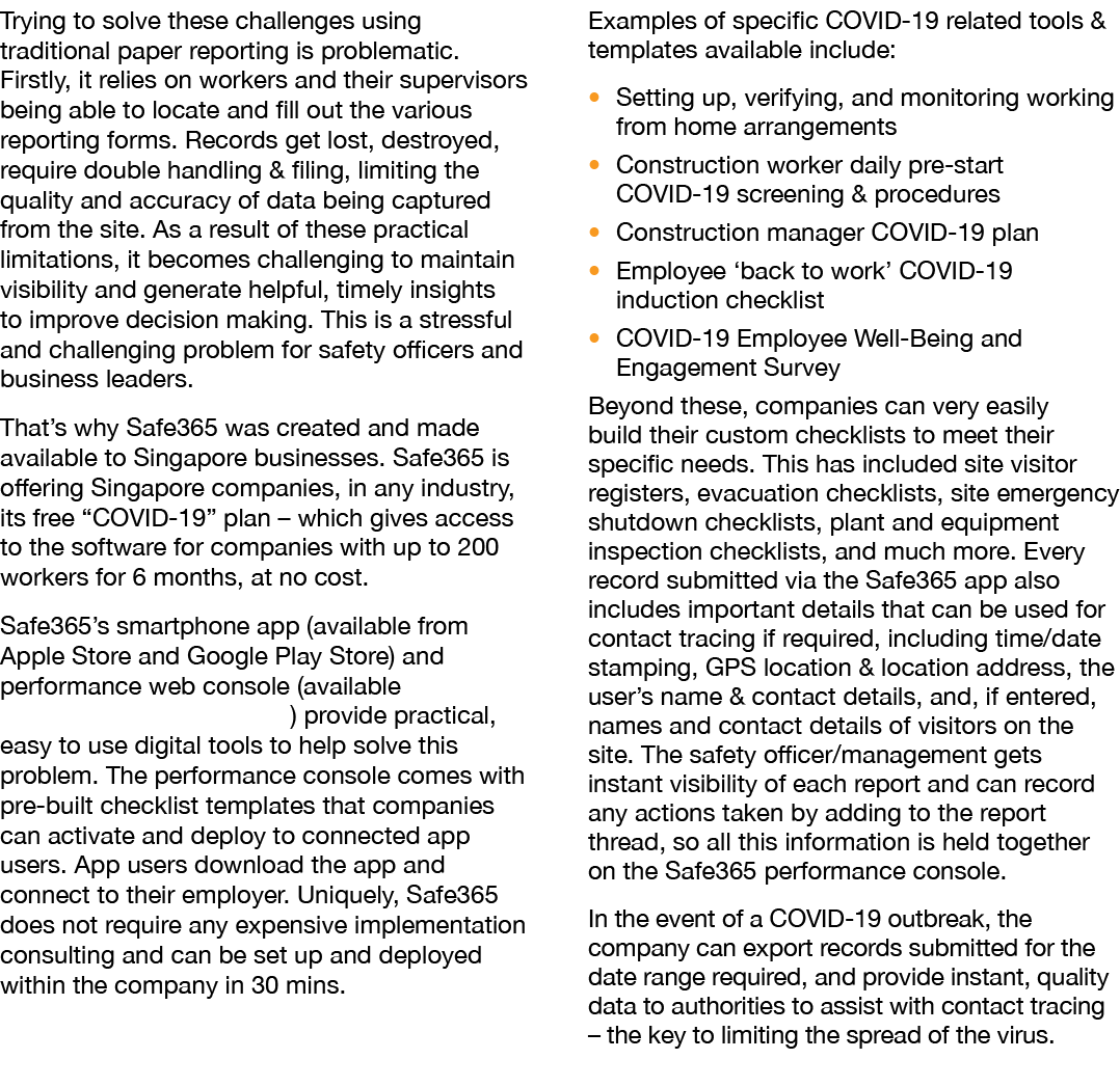 Trying to solve these challenges using traditional paper reporting is problematic  Firstly, it relies on workers and    