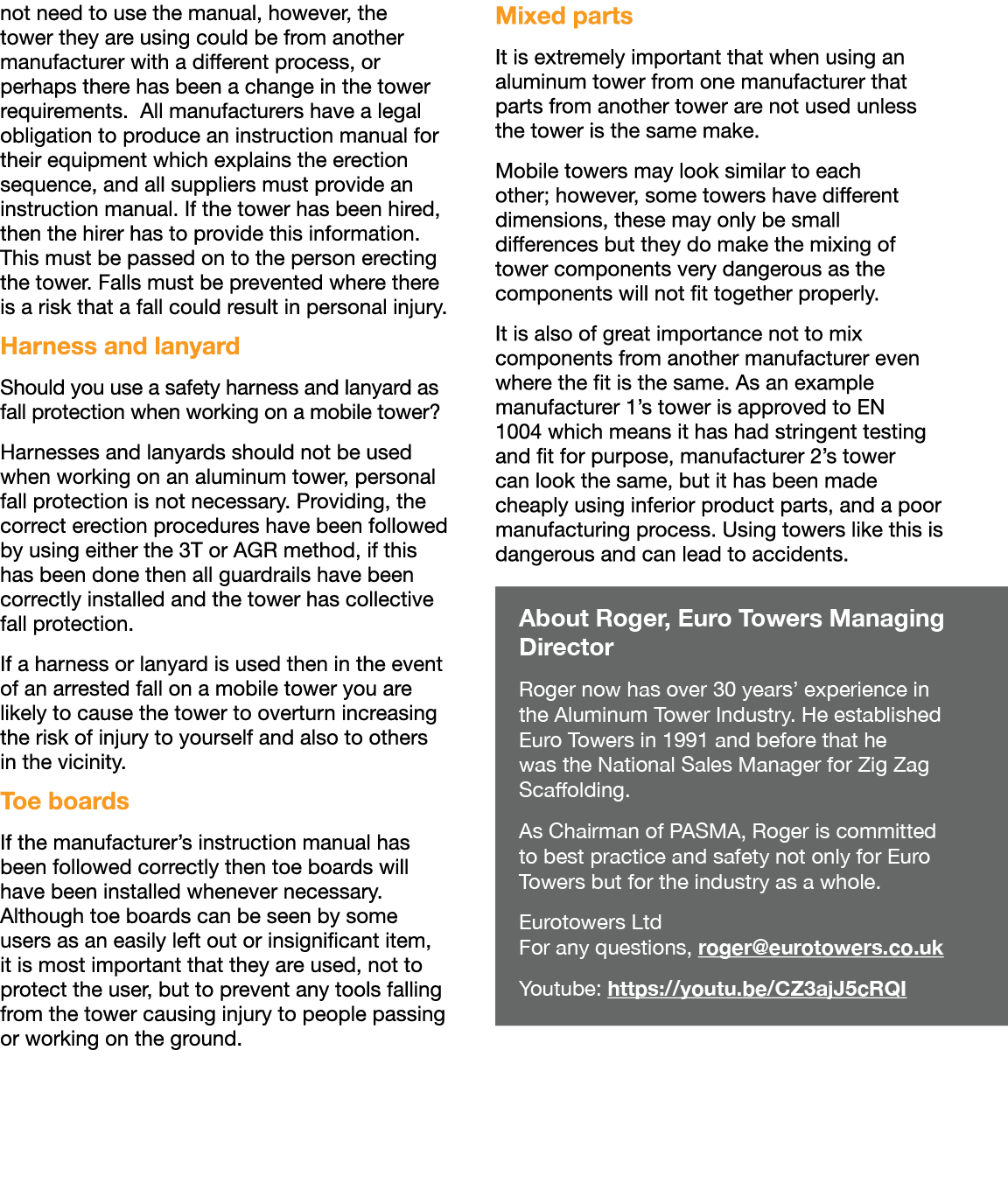 not need to use the manual, however, the tower they are using could be from another manufacturer with a different pro   