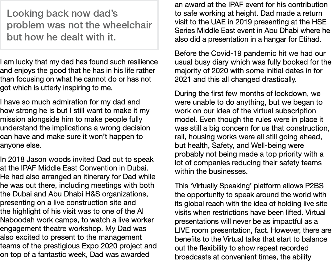  I am lucky that my dad has found such resilience and enjoys the good that he has in his life rather than focusing on   
