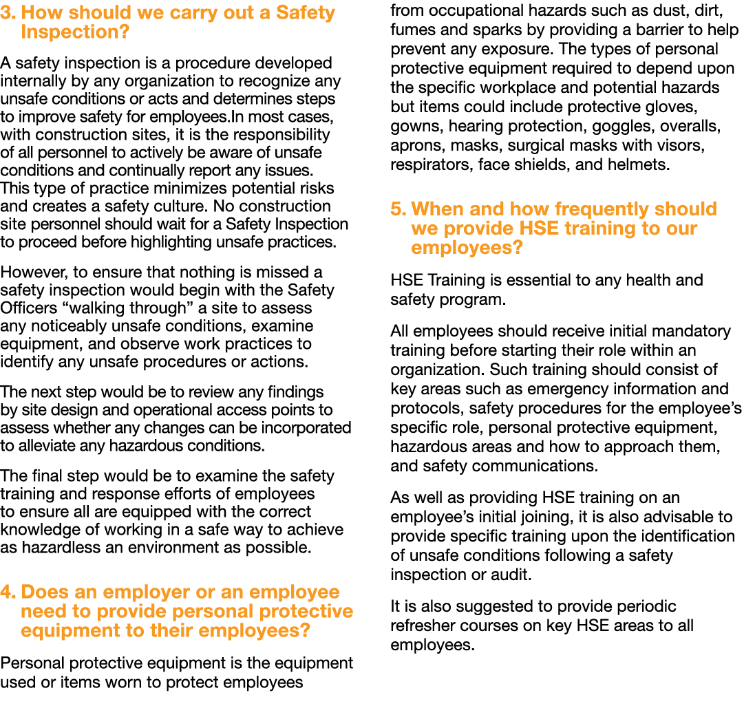 3  How should we carry out a Safety Inspection  A safety inspection is a procedure developed internally by any organi   