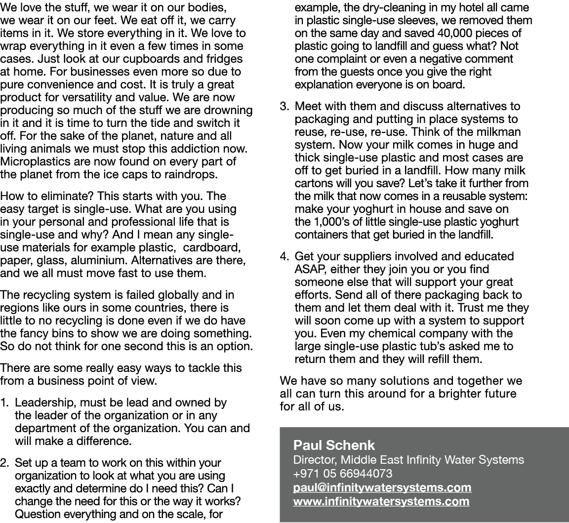 We love the stuff, we wear it on our bodies, we wear it on our feet  We eat off it, we carry items in it  We store ev   