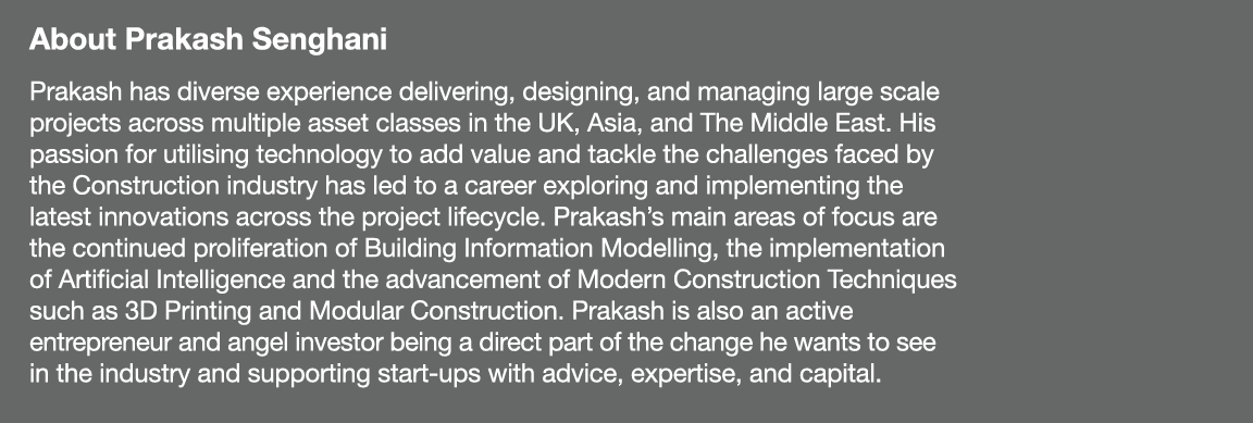 About Prakash Senghani Prakash has diverse experience delivering, designing, and managing large scale projects across   