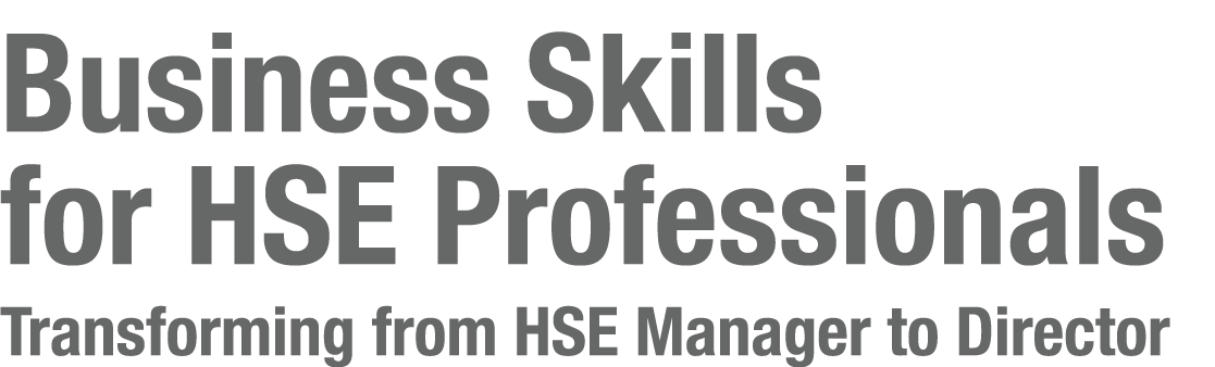 Business Skills for HSE Professionals Transforming from HSE Manager to Director