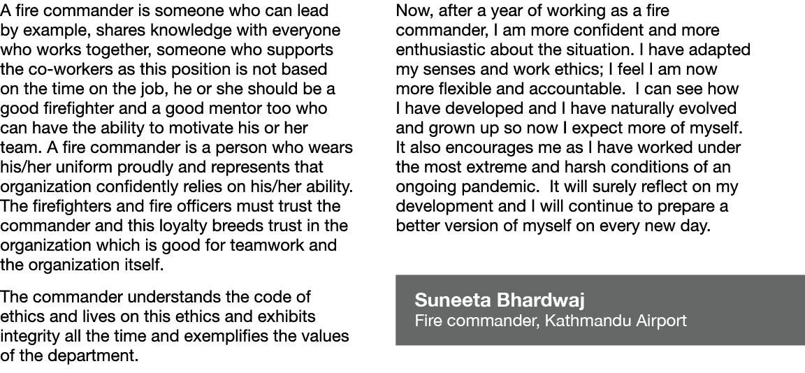 A fire commander is someone who can lead by example, shares knowledge with everyone who works together, someone who s   