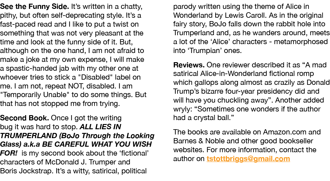 See the Funny Side  It s written in a chatty, pithy, but often self-deprecating style  It s a fast-paced read and I l   