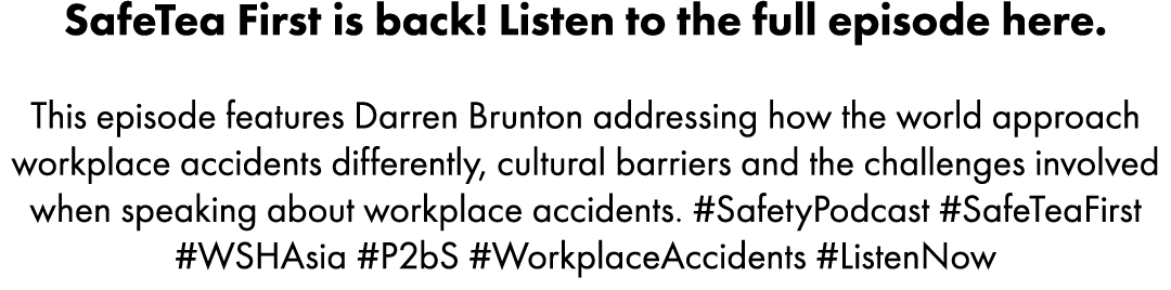 SafeTea First is back  Listen to the full episode here   This episode features Darren Brunton addressing how the worl   