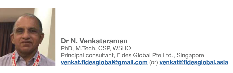  Dr N  Venkataraman PhD, M Tech, CSP, WSHO Principal consultant, Fides Global Pte Ltd , Singapore venkat fidesglobal    