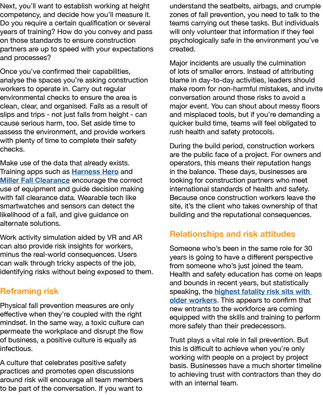 Next, you ll want to establish working at height competency, and decide how you ll measure it  Do you require a certa   