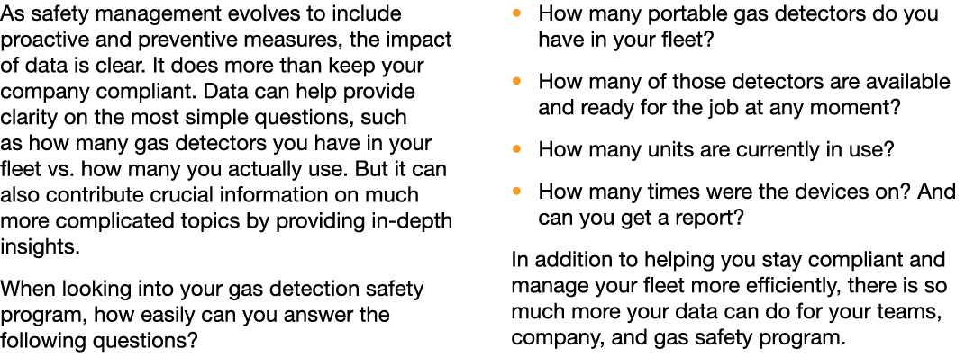 As safety management evolves to include proactive and preventive measures, the impact of data is clear  It does more    