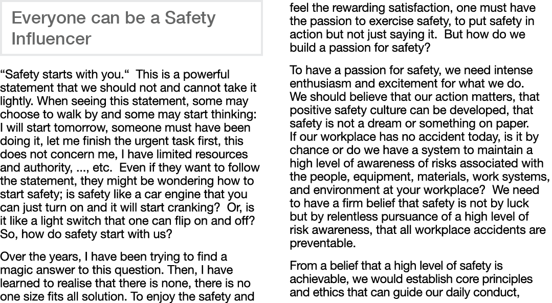   Safety starts with you   This is a powerful statement that we should not and cannot take it lightly  When seeing th   