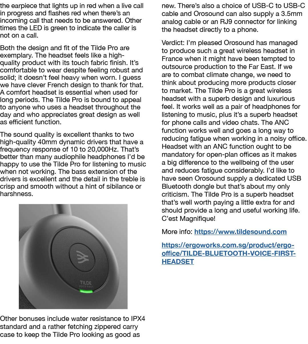 the earpiece that lights up in red when a live call in progress and flashes red when there s an incoming call that ne   