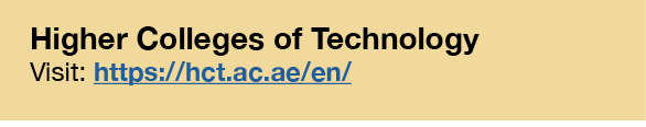 Higher Colleges of Technology Visit: https:  hct ac ae en  