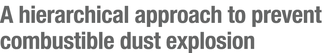 A hierarchical approach to prevent combustible dust explosion 