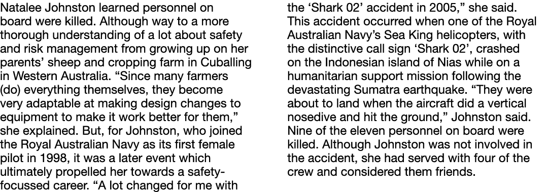 Natalee Johnston learned personnel on board were killed  Although way to a more thorough understanding of a lot about   