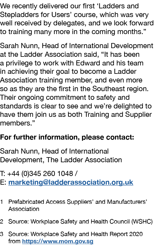 We recently delivered our first  Ladders and Stepladders for Users  course, which was very well received by delegates   