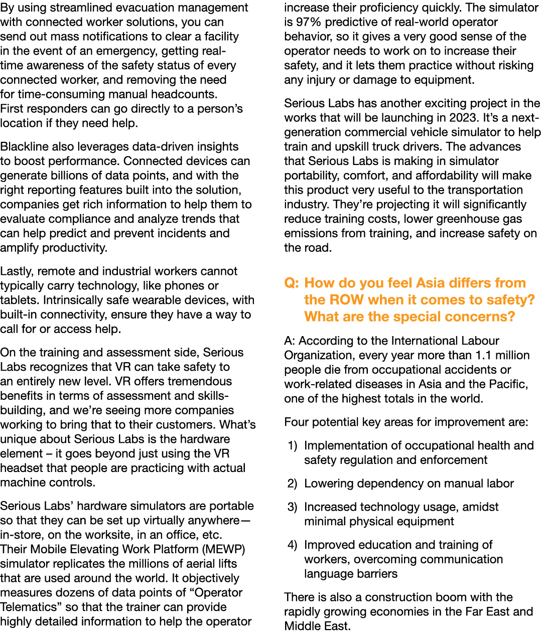 By using streamlined evacuation management with connected worker solutions, you can send out mass notifications to cl   