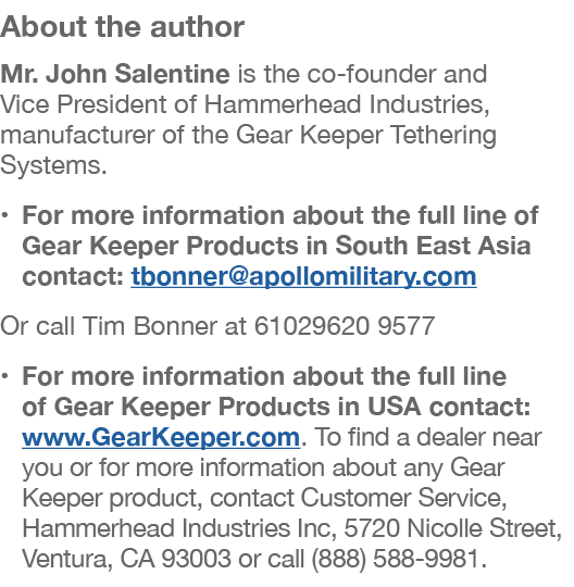 About the author Mr  John Salentine is the co-founder and Vice President of Hammerhead Industries, manufacturer of th   