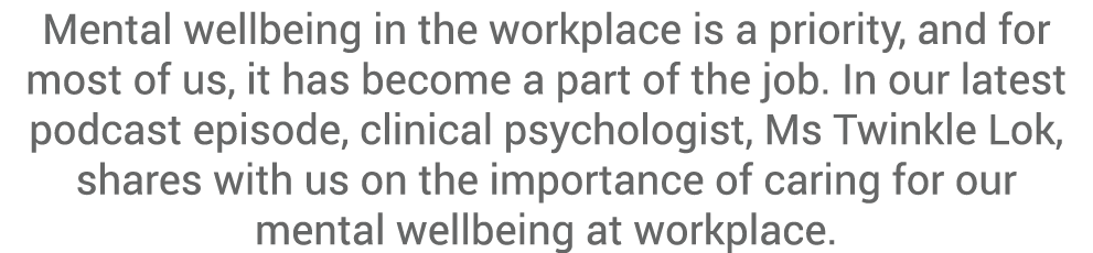 Mental wellbeing in the workplace is a priority, and for most of us, it has become a part of the job  In our latest p   