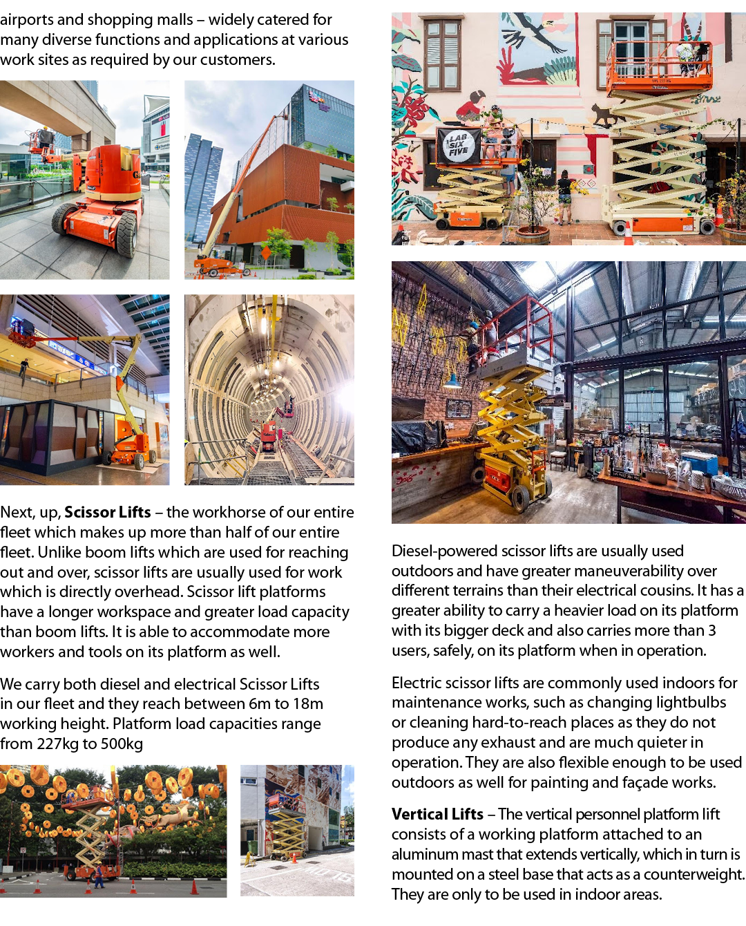 airports and shopping malls   widely catered for many diverse functions and applications at various work sites as req   