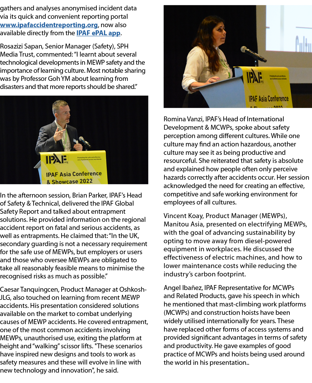 gathers and analyses anonymised incident data via its quick and convenient reporting portal www ipafaccidentreporting   