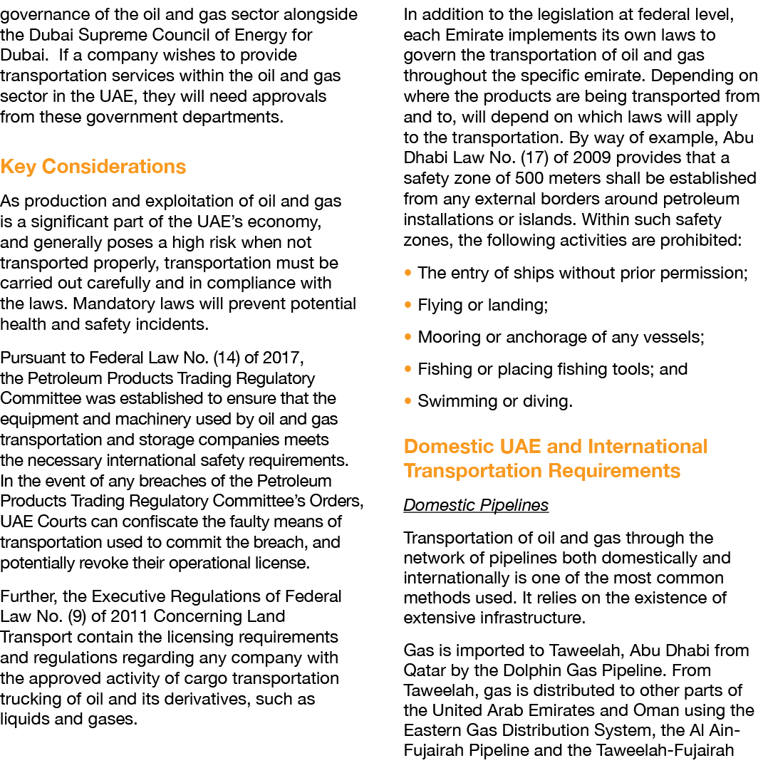 governance of the oil and gas sector alongside the Dubai Supreme Council of Energy for Dubai  If a company wishes to    
