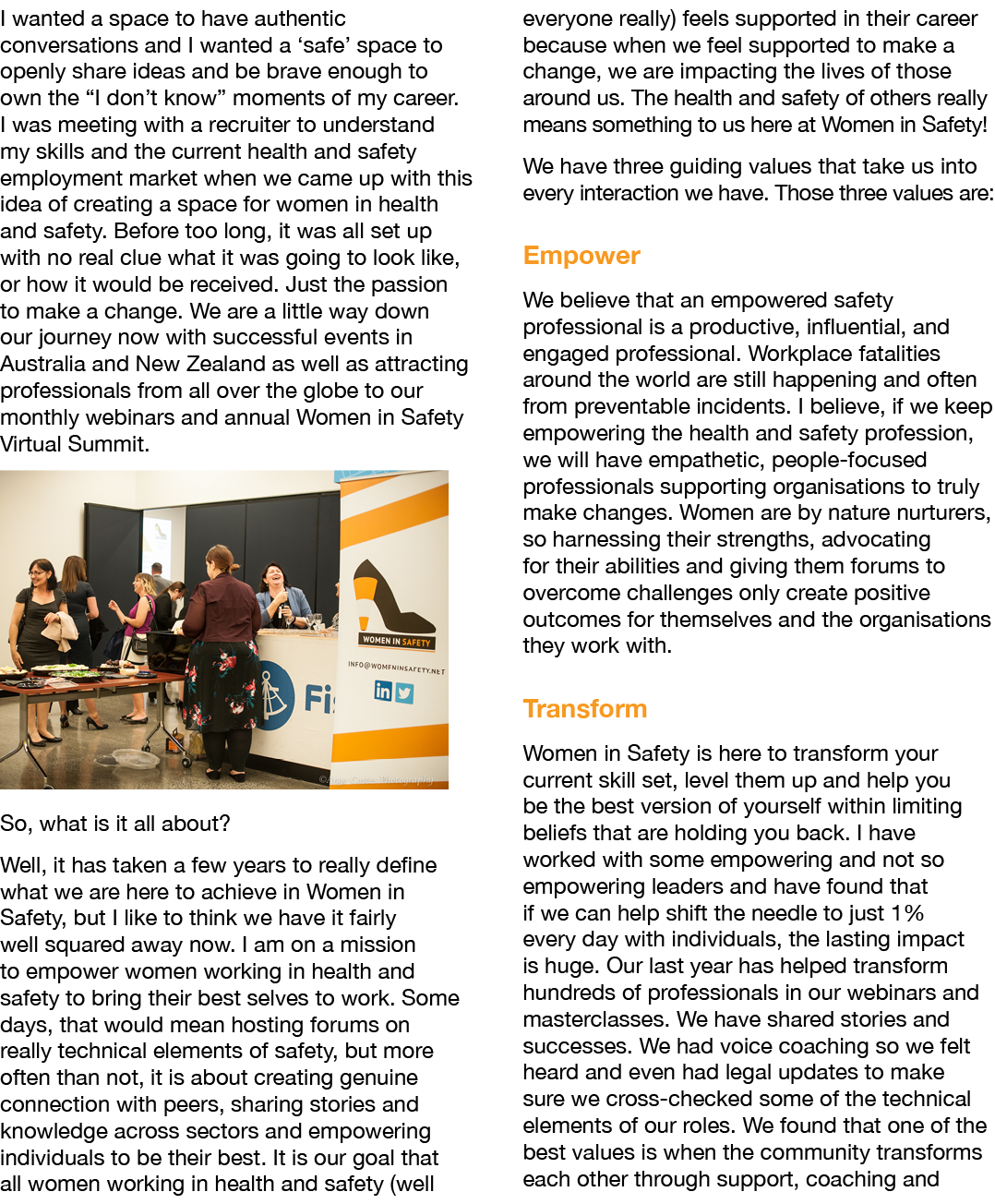 I wanted a space to have authentic conversations and I wanted a  safe  space to openly share ideas and be brave enoug   