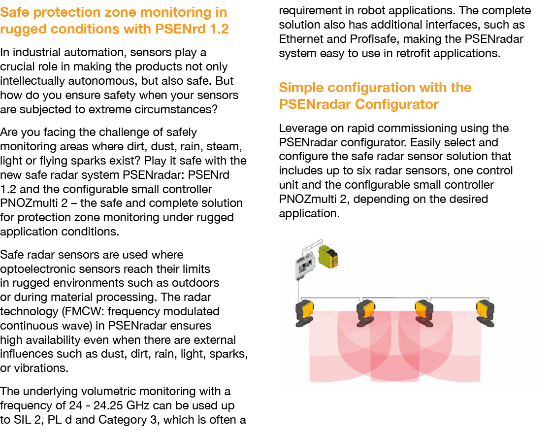 Safe protection zone monitoring in rugged conditions with PSENrd 1 2 In industrial automation, sensors play a crucial   