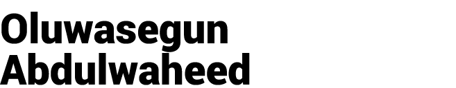 Oluwasegun Abdulwaheed