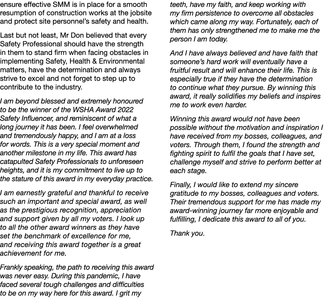 ensure effective SMM is in place for a smooth resumption of construction works at the jobsite and protect site person   