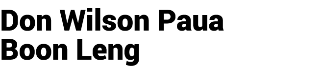 Don Wilson Paua Boon Leng
