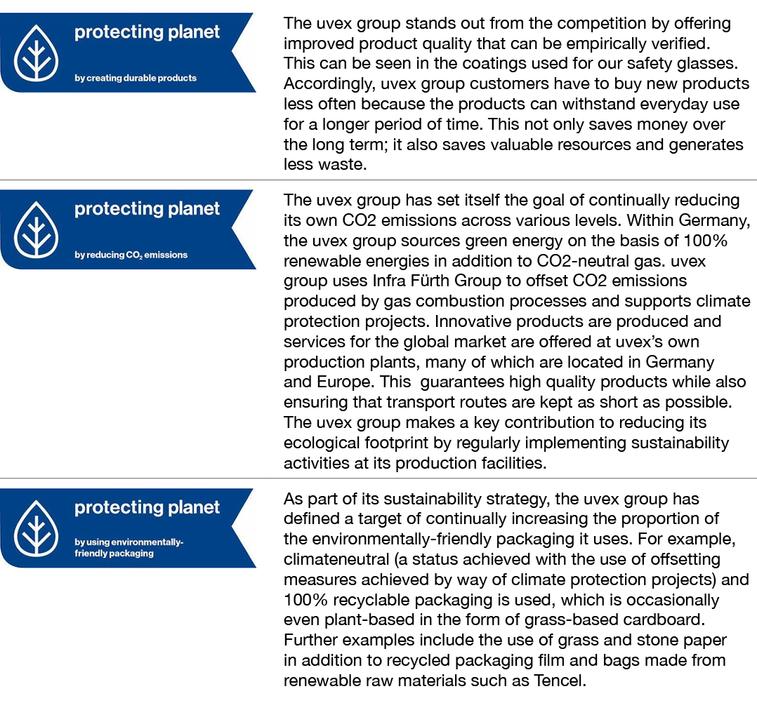 ￼,The uvex group stands out from the competition by offering improved product quality that can be empirically verifie...