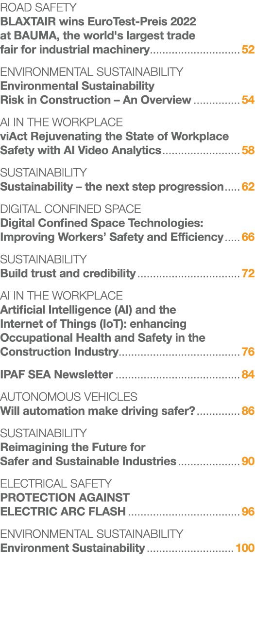 ROAD SAFETY BLAXTAIR wins EuroTest Preis 2022 at BAUMA, the world's largest trade fair for industrial machinery 52 EN...