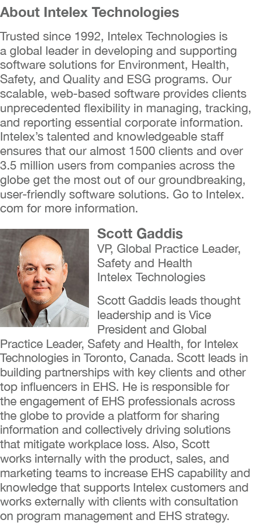 About Intelex Technologies Trusted since 1992, Intelex Technologies is a global leader in developing and supporting s...