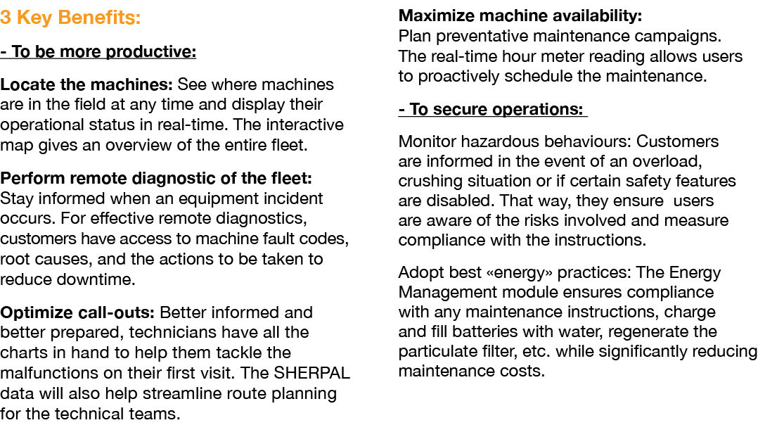 3 Key Benefits: To be more productive: Locate the machines: See where machines are in the field at any time and displ...