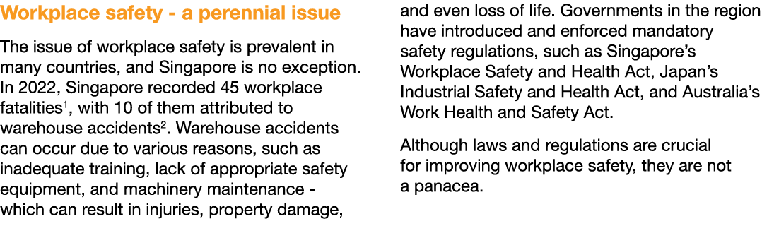 Workplace safety a perennial issue The issue of workplace safety is prevalent in many countries, and Singapore is no ...