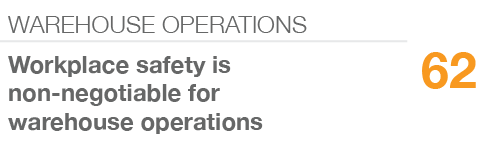 Warehouse Operations,62,Workplace safety is non negotiable for warehouse operations