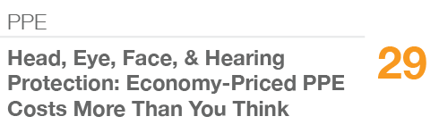 PPE,29,Head, Eye, Face, & Hearing Protection: Economy Priced PPE Costs More Than You Think
