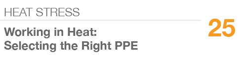 HEAT STRESS,25,Working in Heat: Selecting the Right PPE