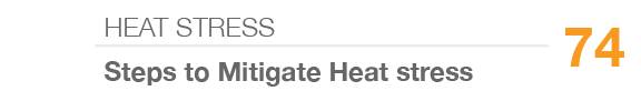 HEAT STRESS,74,Steps to Mitigate Heat stress