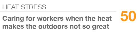 HEAT STRESS,50,Caring for workers when the heat makes the outdoors not so great