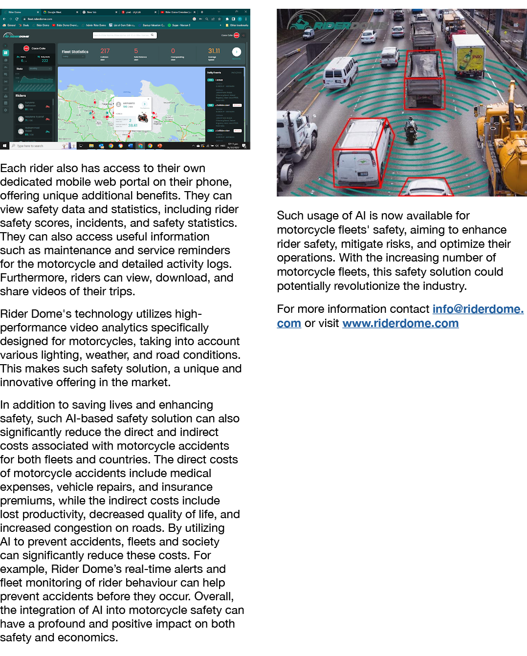 ￼ Each rider also has access to their own dedicated mobile web portal on their phone, offering unique additional bene...