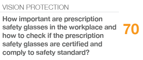 VISION PROTECTION,70,How important are prescription safety glasses in the workplace and how to check if the prescript...